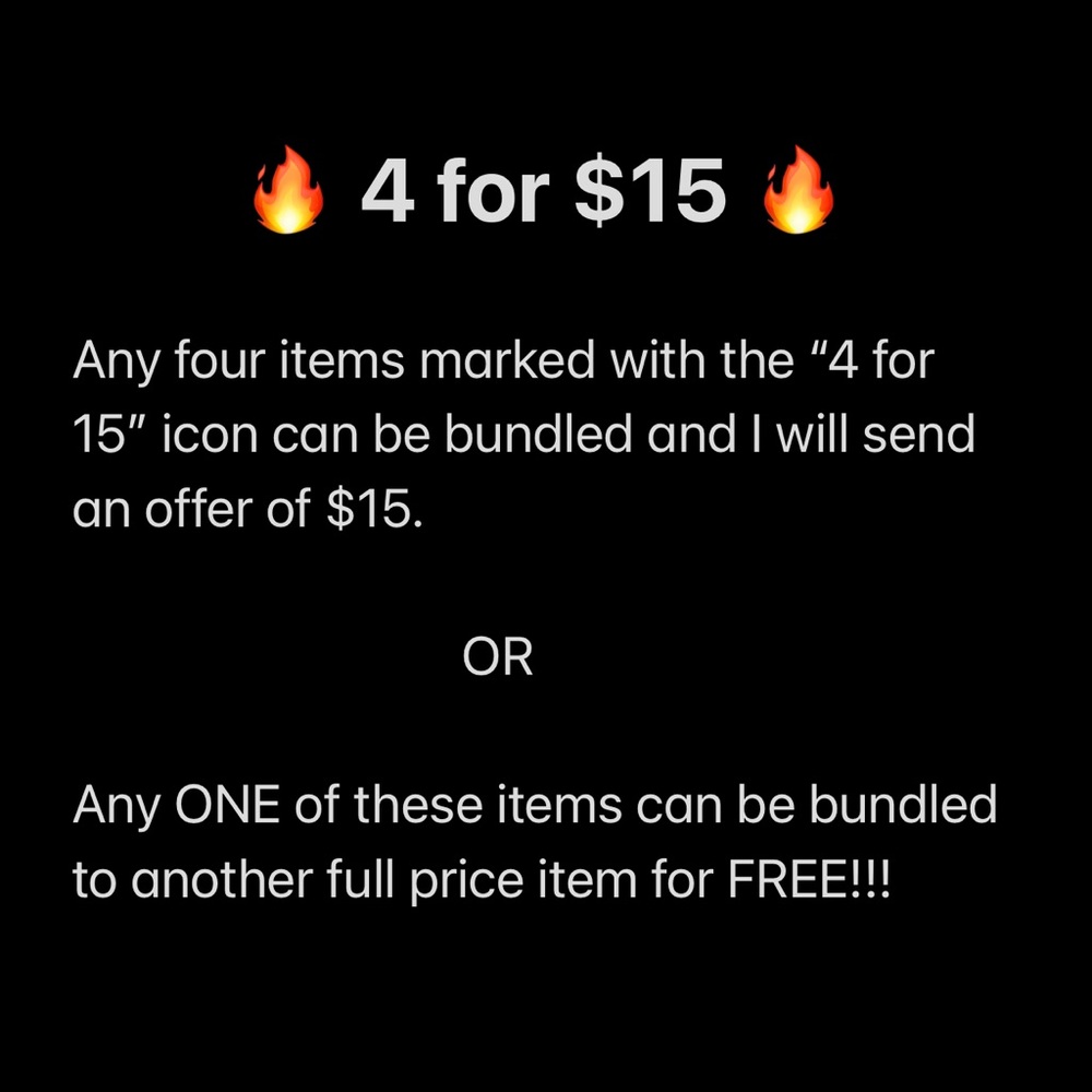 SALE 🔥 4 for 15 🔥 SALE